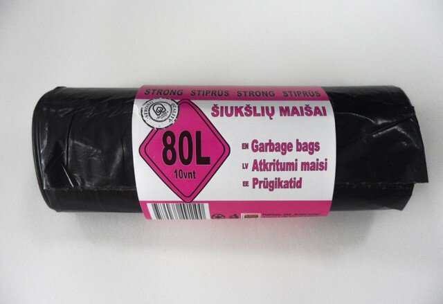 Garbage bag 80L / 10 pcs; - Garbage bags 